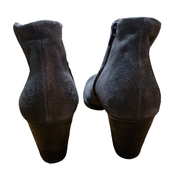 Paul Green Delgado distressed suede ankle booties PG 5.5 US 8 Gray - Picture 6 of 8